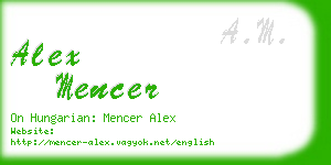 alex mencer business card